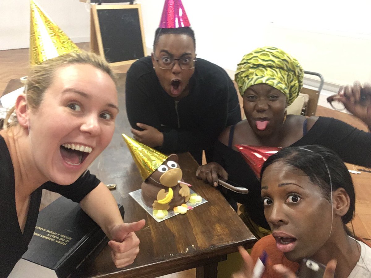 ruthiepegs's tweet photo. Birthday rehearsal for @MickeyMShaw4 @FourthMonkeyTC @MarilynNadebe @toluedwards #childrenofthesun #BACScratch #monkeycake https://t.co/fBU0eNtF8I