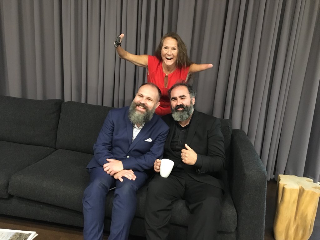 unstoppabletrac's tweet photo. At #globalhalifax met #karpinkabrothers from #Saskatchewan #unstoppabletracy #odfa @modcanada https://t.co/h74vkngTTt