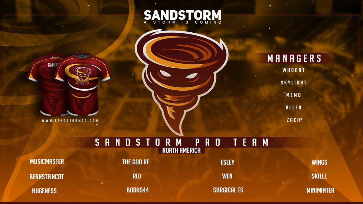 Introducing our NA Team! @TeamSandStormGG