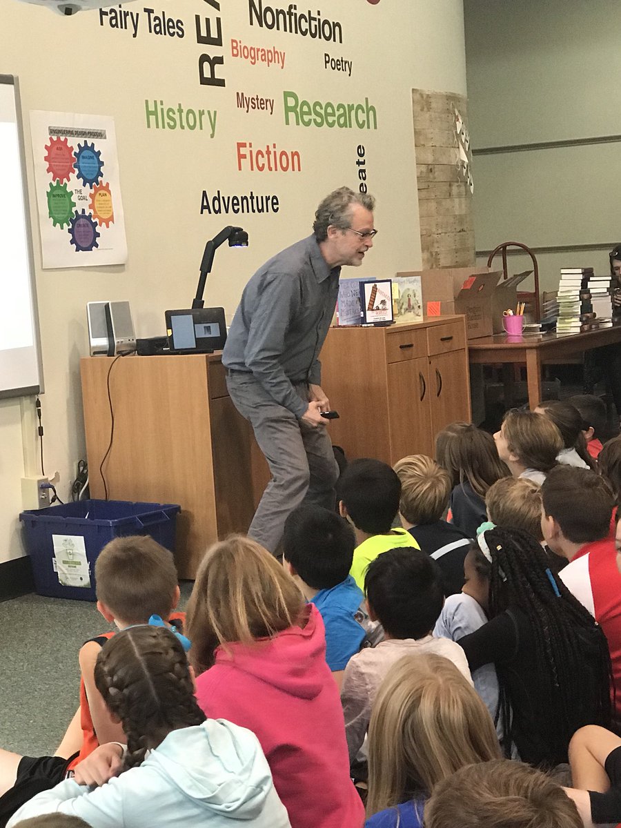 HighcroftRidge's tweet photo. Author, Ridley Pearson, visiting with our 4th and 5th grade students! #curious #writing #reading #funwithliterature https://t.co/9NYPbL6N5X