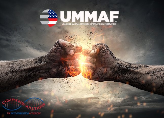 CatalystPain's tweet photo. Catalyst Pain Solutions are proud sponsors of #UMMAF, weeks away from IMMAF World Championships support the upcoming tournament #MMA https://t.co/HSmHbXbPJx