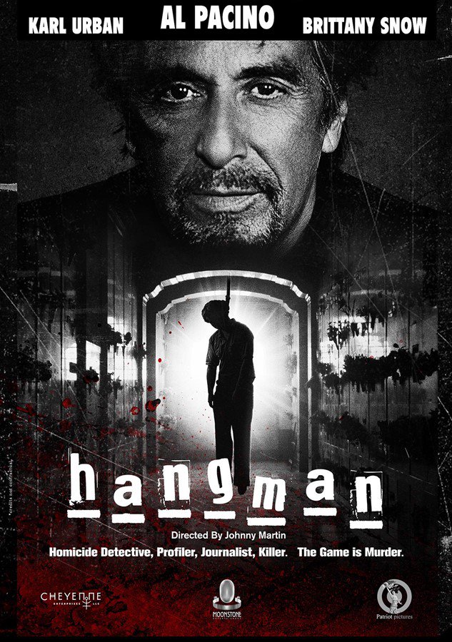 Upcoming Movies on X: Hangman - movie trailer:  # Hangman #HangmanMovie #AlPacino #KarlUrban #BrittanySnow #SerialKiller   / X