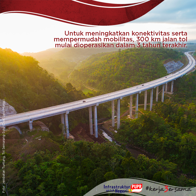 KemenPU's tweet photo. Infrastruktur adlh kunci untuk tingkatkan daya saing nasional &amp; tekan kesenjangan antarwilayah #Kerja3ersama #InfrastrukturUntukNegeri https://t.co/vtah1KIknv