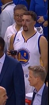 gotthejones's tweet photo. @cjzero Klay looks like he had a rough offseason https://t.co/qa5ou43RZt