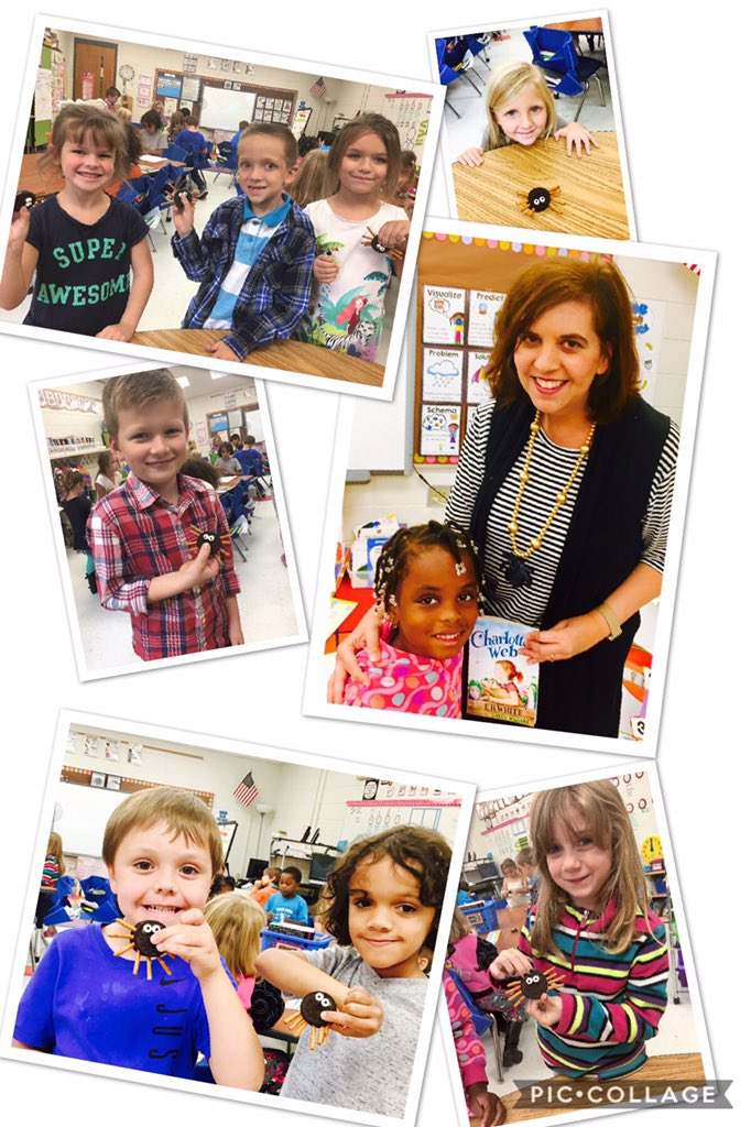 laurieteach's tweet photo. Charlotte's Web Day! #oreospiders #nonfictionwriting #somepig https://t.co/1jFYxNuz3I