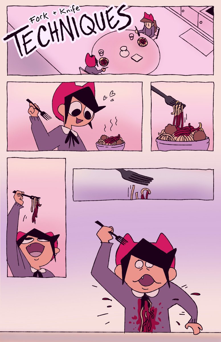 fork and knife comic for class ?✌️ 