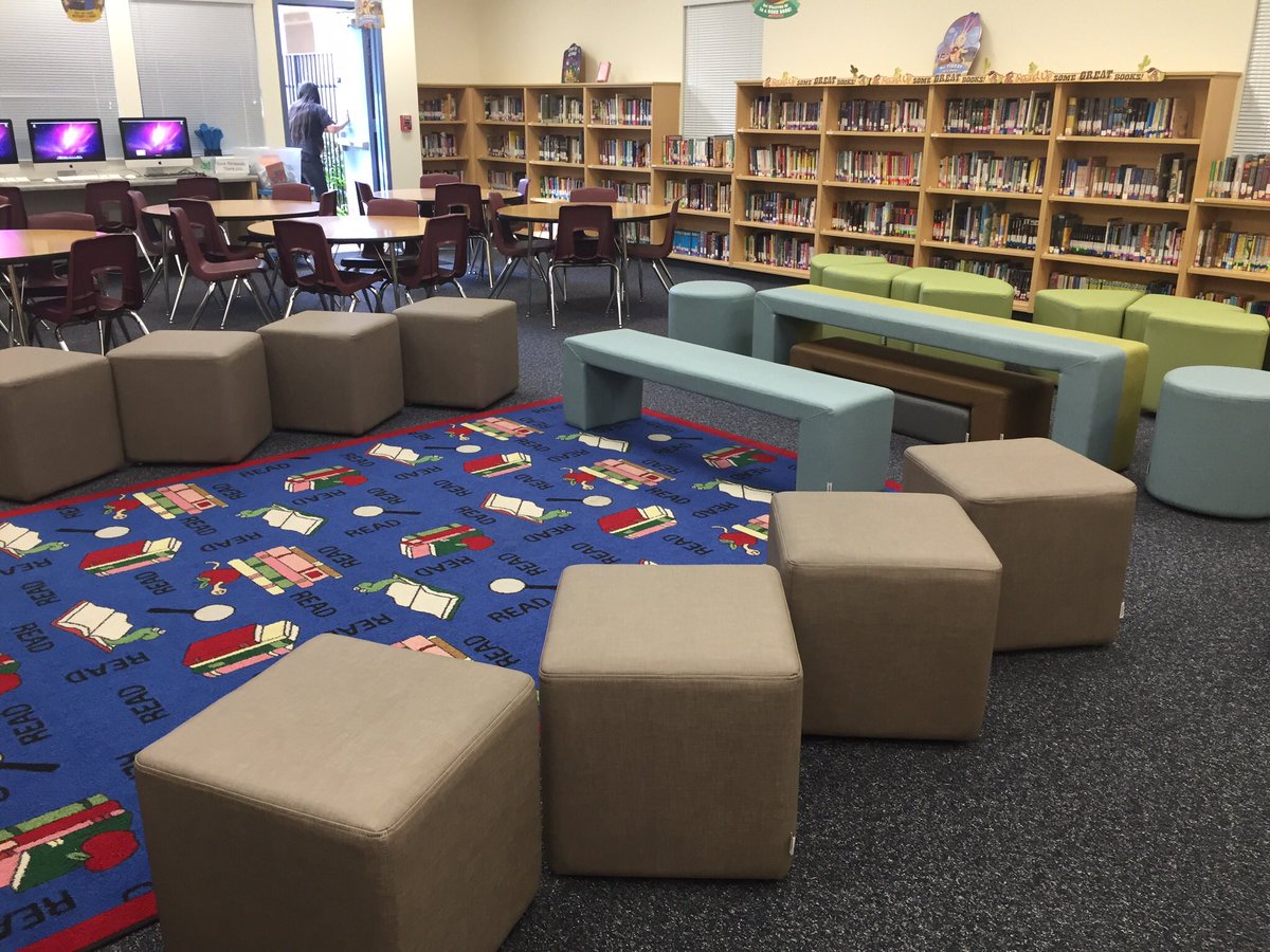 BethEwing95's tweet photo. CIelo Vista library loves the new flexible seating! #luv2read #thank you @paisleylisa @TrishEduCoach https://t.co/c9k1a2LGAO