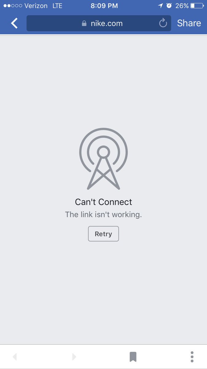 krismar12's tweet photo. @NikeSupport When I try on Facebook link same thing no access . Am I doing it wrong ? Thanks https://t.co/86L18XLnkG