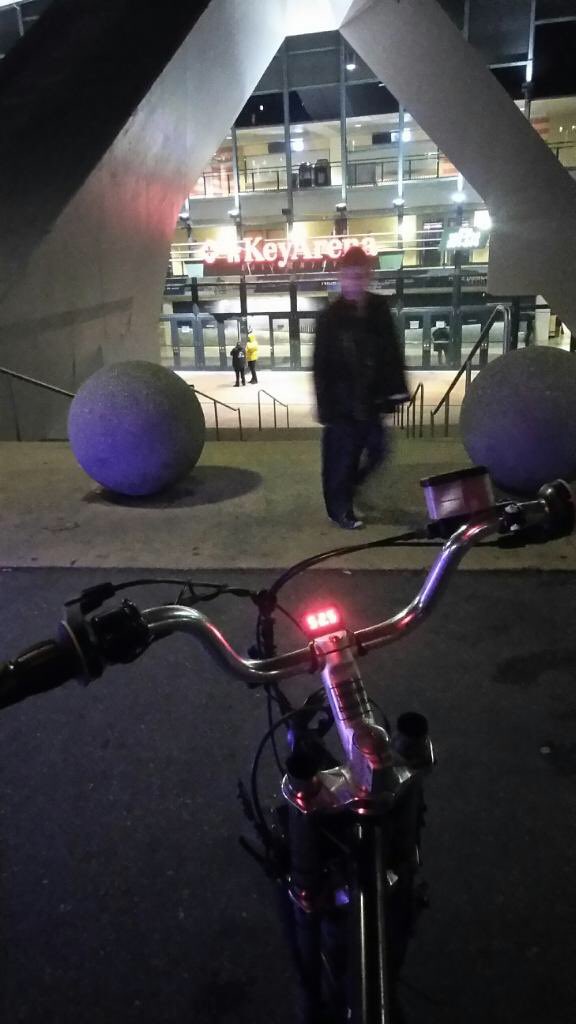 ThreeWheelMoti1's tweet photo. Waiting for rides at #KeyArena. @WWE IS LIVE TONIGHT!!!! 
#SDLive there is much hulking, much smashing, and v much drama. https://t.co/fdT29ZURid