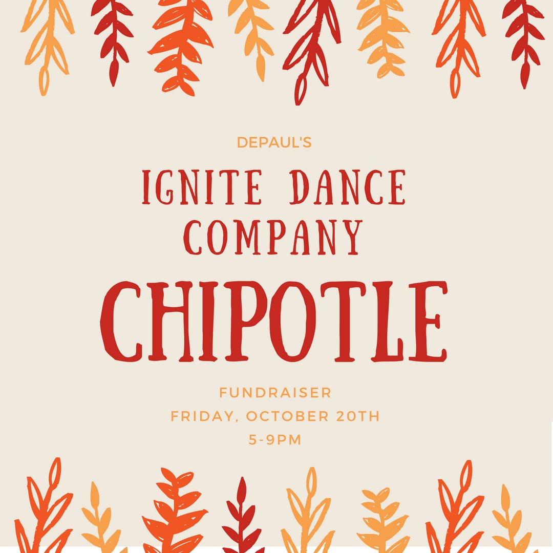 IgniteDanceComp's tweet photo. Join us this Friday for Ignites Chipotle Fundraiser 🌯🌮!! Join our Facebook event for further information! Hope to see you there 😄💜 https://t.co/i9XYYtxuzC