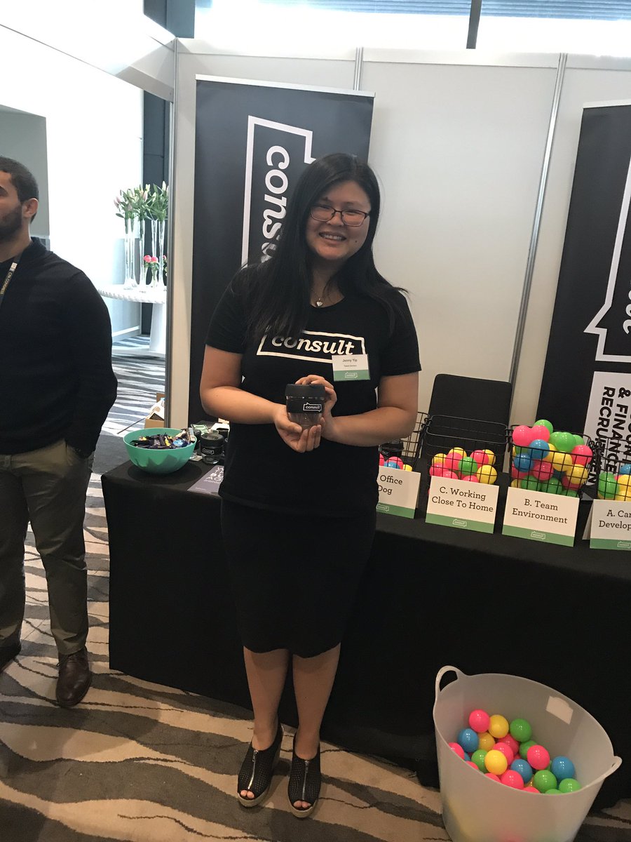 We have our very own demo girl at <a href="/consultnz/">Consult Recruitment</a> on day two of the CPA Conference. <a href="/JennyYip01/">Jenny Yip</a> with one of the Consult Coffee Cups #cpacongress
