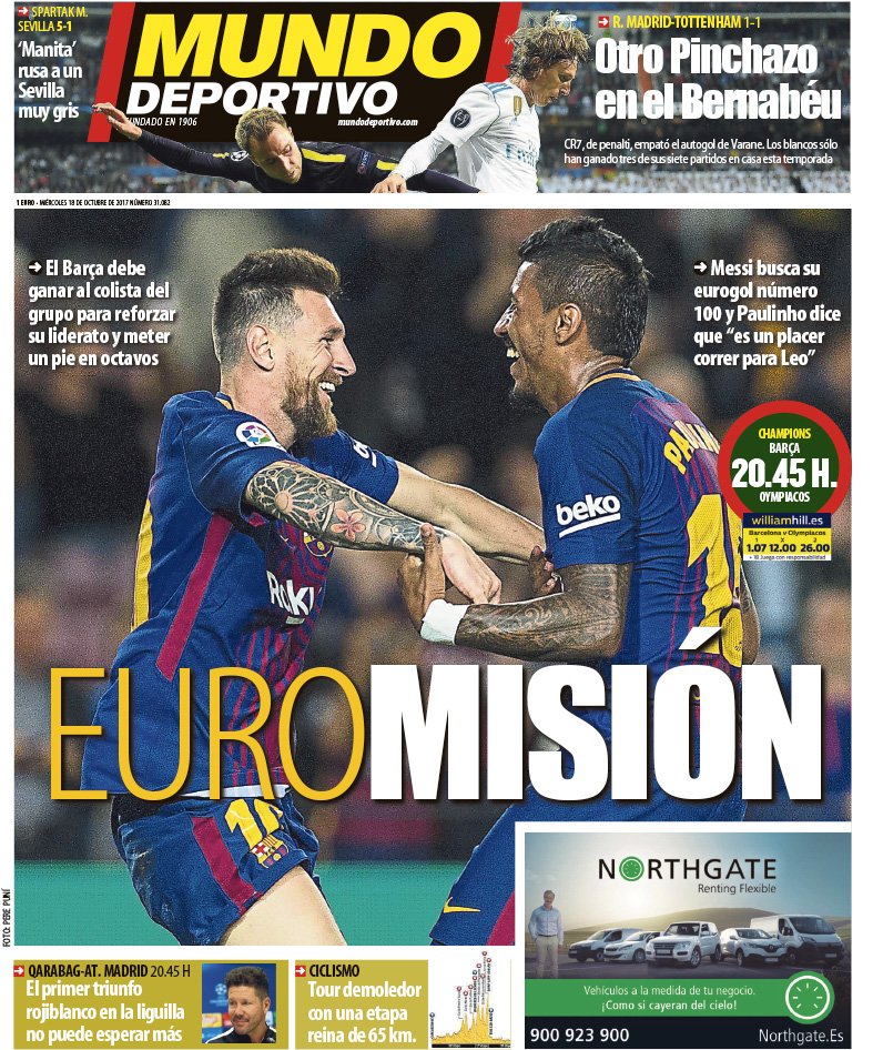 UnionBlaugrana's tweet photo. Portada Sport y MD: https://t.co/QXga6Ab8QY