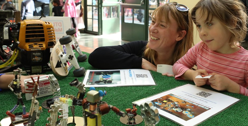 Mother and daughter at Maker Faire