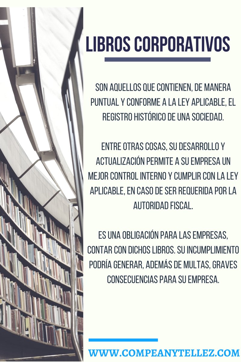 CompeanyTellez's tweet photo. Libros Corporativos.
#LibrosCorporativos #Sociedad #SAdeCV #Empresa #Emprendedor #DerechoCorporativo #CompeanyTellez https://t.co/AyFJ22GeOI