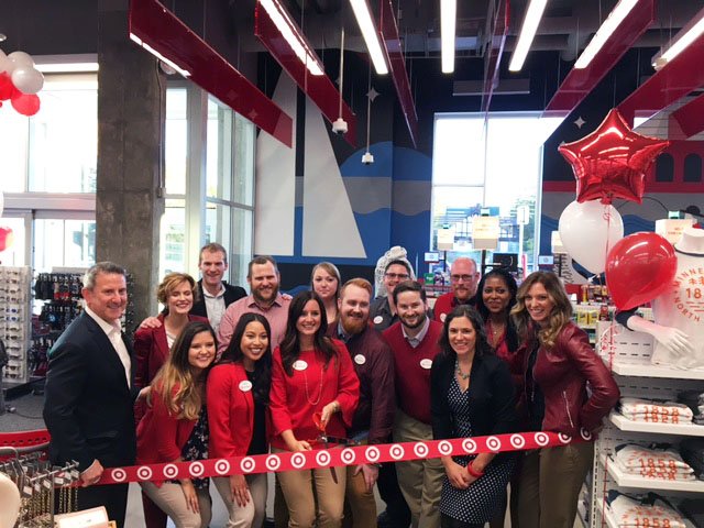 TargetNews's tweet photo. #TargetCEO Brian Cornell, @LayshaWard & the team opened our new small-format store in Uptown, #Mpls, today. Stop in & check it out soon! https://t.co/tMe6k5Xkpc