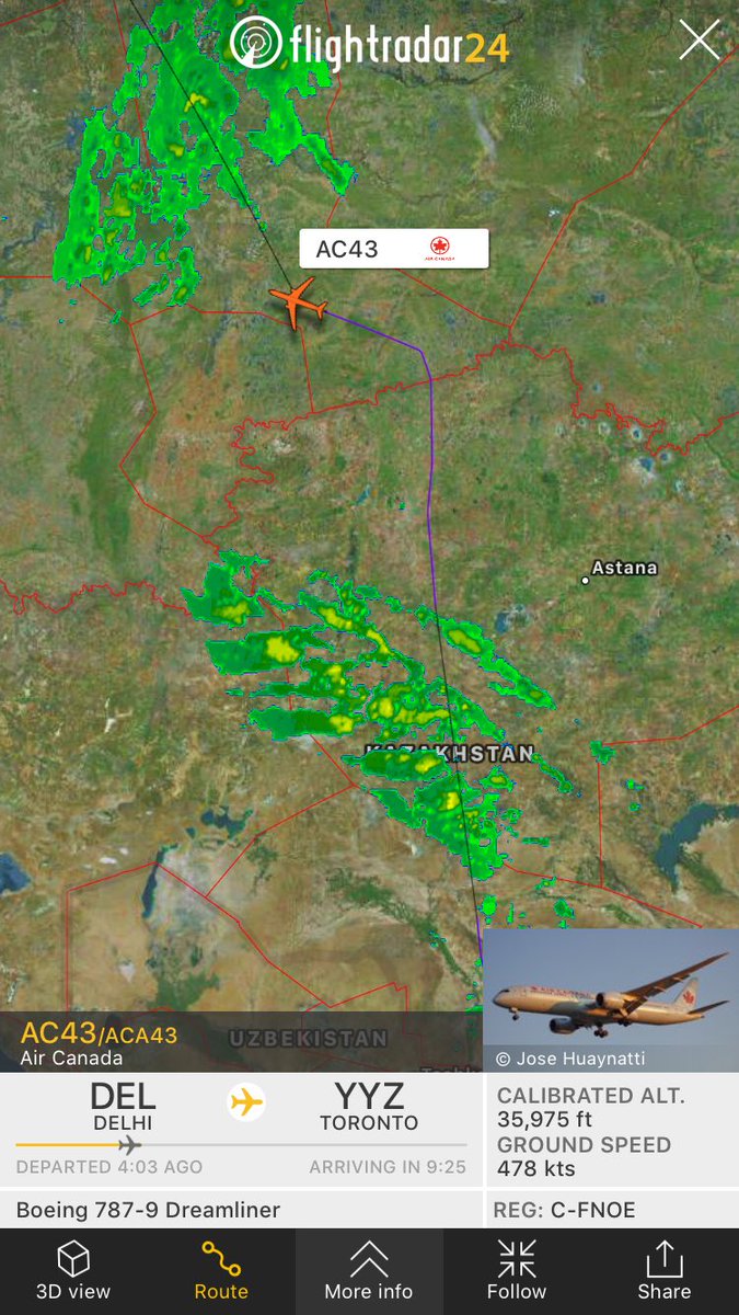 TomPodolec's tweet photo. DIVERSION
Air Canada #AC43
Delhi to Toronto
Diverting to London
https://t.co/4RiDbungST https://t.co/I4VRf8d6hP