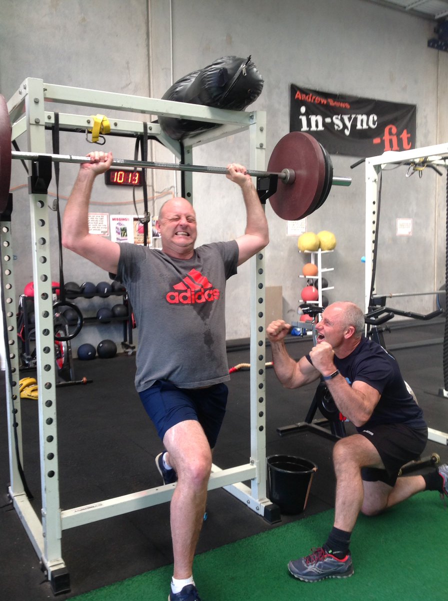 jabews's tweet photo. Heating up at @insyncfit today. Billy on fire 🔥💪🏼🏋🏼#workout #getmoving #keepmoving #havacrack @abews27 @BuddyUpStyleFit https://t.co/Z1gXhqozRa