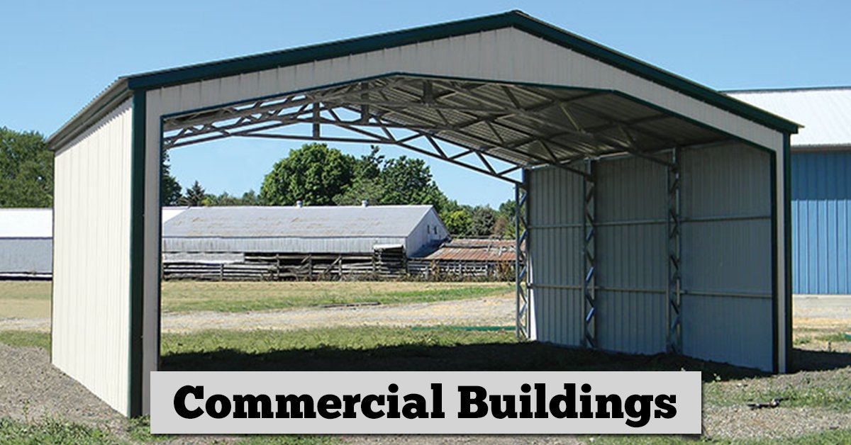 AllSteelInc's tweet photo. Commercial buildings can be fully enclosed and fitted with roll-up doors to create the perfect building for storing your equipment. https://t.co/iDIjAMWGDF