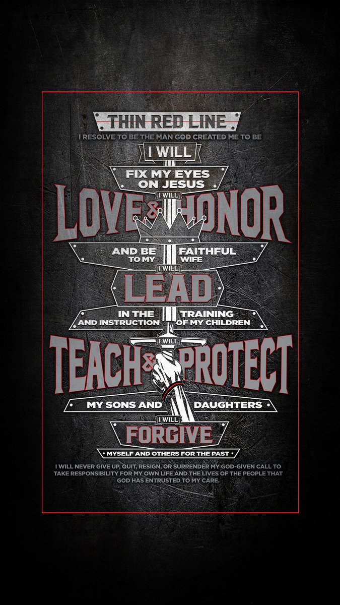 Here's another great #thinredline phone screensaver.