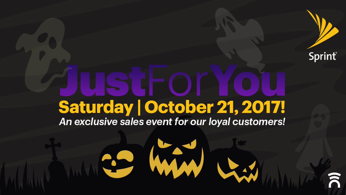 SprintBaysideNY's tweet image. Don’t miss @Sprint #JustForYou sales event Sat Oct 21. #SpooktacularDeals for our loyal customers. @Sprint4NYNJ