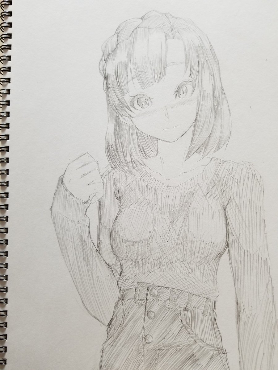 寝る前に百合子描きたくなって1時間ぐらい夜更かしして描きました 