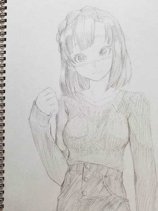 寝る前に百合子描きたくなって1時間ぐらい夜更かしして描きました 