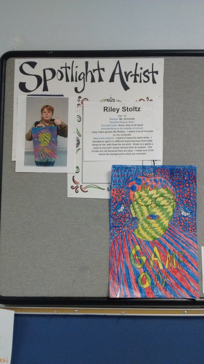 Congrats to our latest spotlight artist!! #HMS116 #artrocks #warmandcoolselfportrait