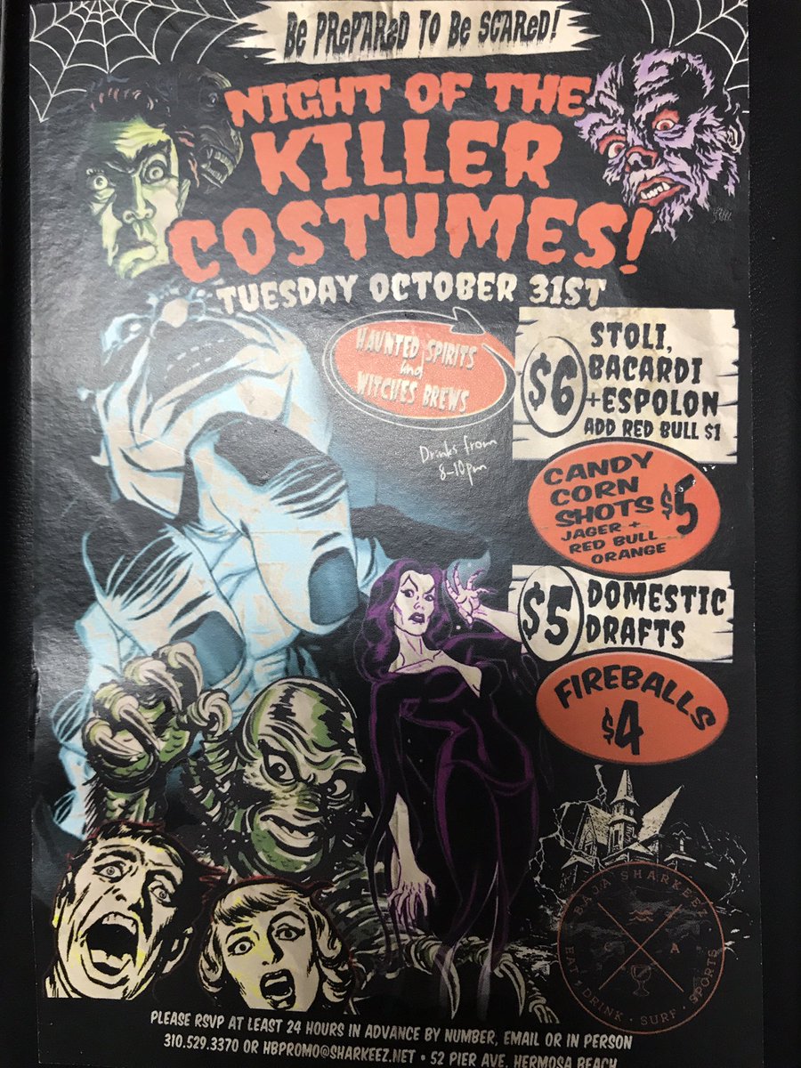Come join us Sunday, October 29th for our Heaven &amp;a Hell party!And this Tuesday, October 31st for our Killer Costume party! 🔪🎃👻🎉