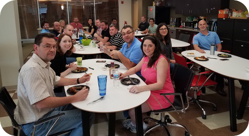 InfoTrustLLC's tweet photo. A company that eats lunch together works well together. #AntiHangryMovement #Infotrust #teamlunch #analytics https://t.co/n2PbOTk3ON