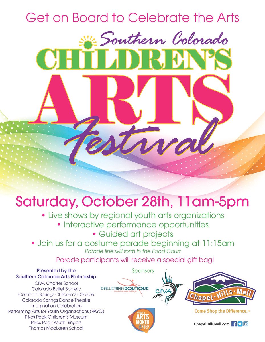 CSCC_KidsSing's tweet photo. Come join us at the Southern Colorado Children’s Arts Festival on October 28th at the Chapel Hills Mall https://t.co/rR7nc81Mjq