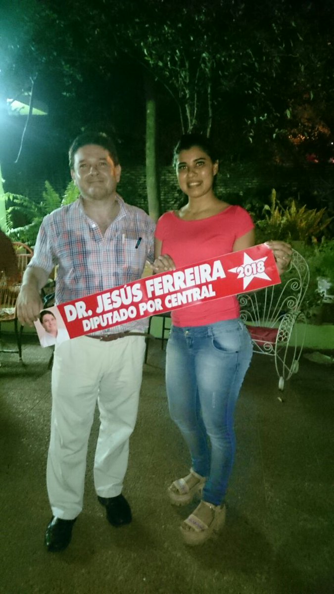 Drjesusferreira's tweet photo. En la ciudad de #Ñemby recibiendo el afecto de la gente. #Lista3J https://t.co/lEeu0oefHm