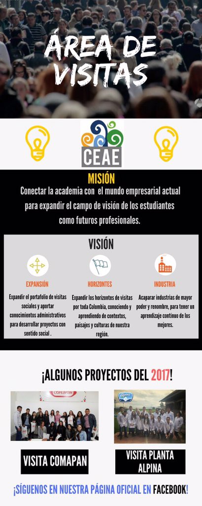 CEAEjaveriana's tweet photo. Te presentamos otra de nuestras áreas dentro de CEAE. ¡Área de visitas empresariales! Anímate a participar en las próximas actividades. https://t.co/A5mR1mDdCi