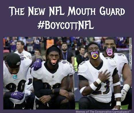 Alexs1776's tweet photo. The New #NFL Mouth Guard 

#BoycottNFL #TakeAKnee #NFLBoycott #DumpNFL 

#TCOT #PJNET #CCOT #MAGA #RedNationRising #WAAR https://t.co/etg5LdrMkD