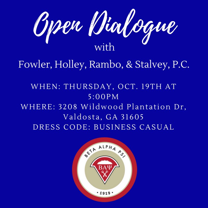 MuZetaBAP's tweet photo. This week’s meeting will be at Fowler, Holley, Rambo, and Stalvey for an Open Dialogue! We’ll see you there! https://t.co/AHlkuGnod2