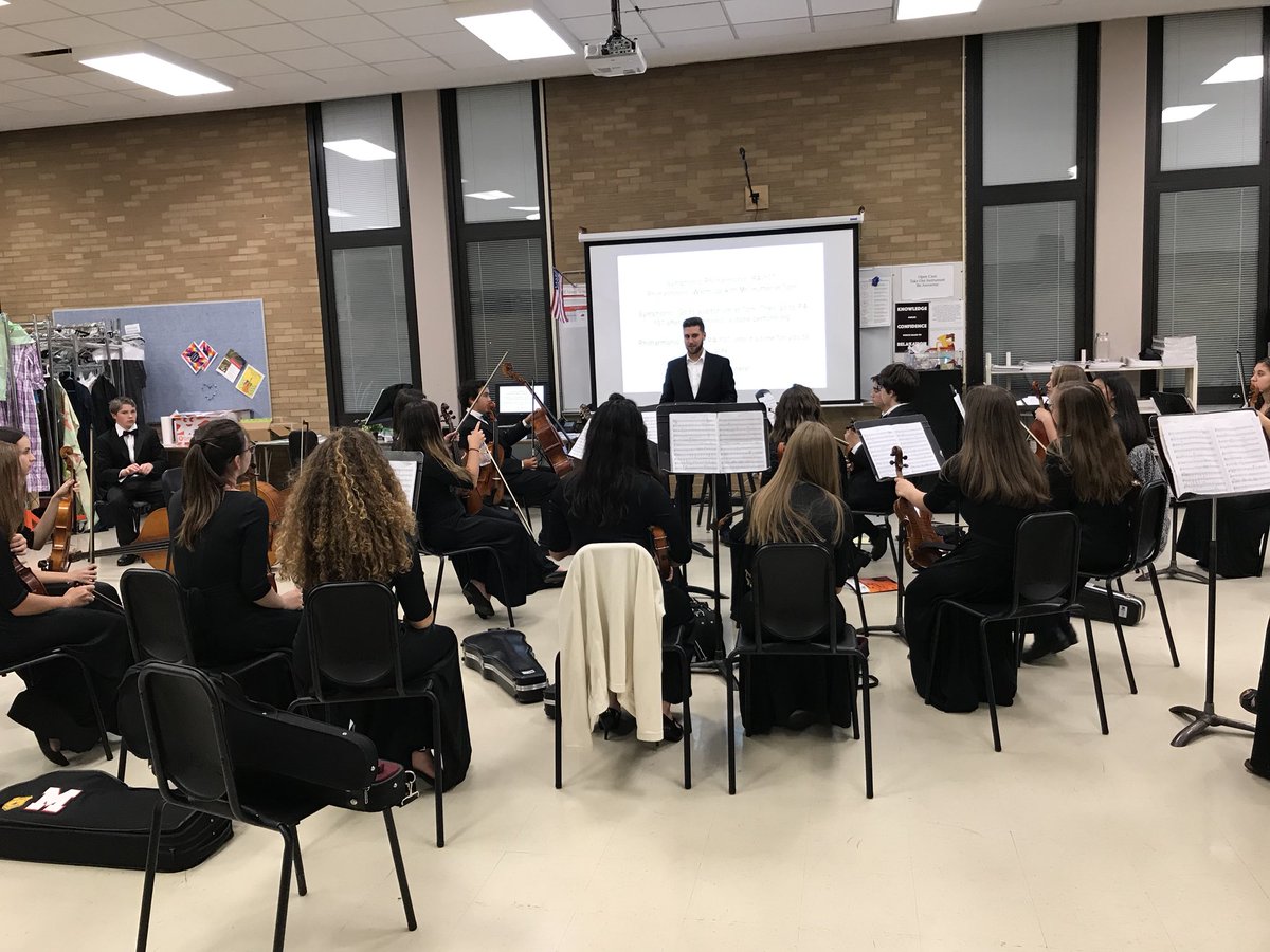 Mrs. Keith introducing our new orchestra director, Mr. Nix! <a href="/mainesouthPA109/">MaineSouthOrchestras</a>