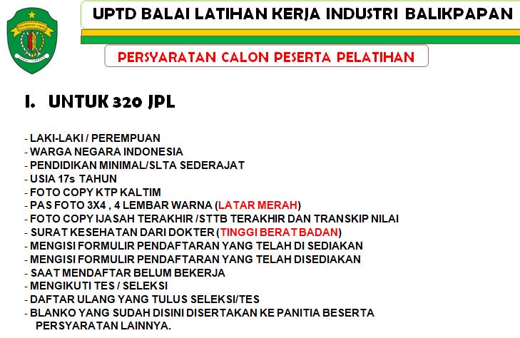 uptdblkibpp's tweet photo. Telah Dibuka Pendaftaran calon Siswa UPTD BLKI Balikpapan GRATIS..... https://t.co/90qMxzytcx