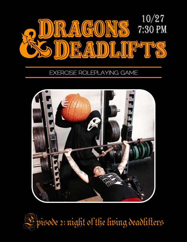 GetStrongFirst's tweet photo. Episode 2: Night of the living deadlifters - 10/27 @ 7:30. Space is limited, save your spot at https://t.co/cpZLHIZRE6 🎃🏋️‍♀️👻 https://t.co/FB9zmnrkvw