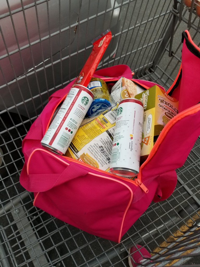 fakerivalry's tweet photo. Wal-Mart doesn't have bags?? It's the Wal-Mart bag shortage of 2016 all over again. I had to use my duffle bag. #walmartfails https://t.co/552bPYQ1JQ