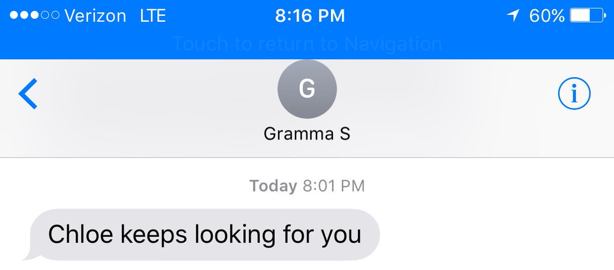 brettogle's tweet photo. When your baby isn't feeling good and grandma texts you this 😔 https://t.co/P3u2BzOZGS