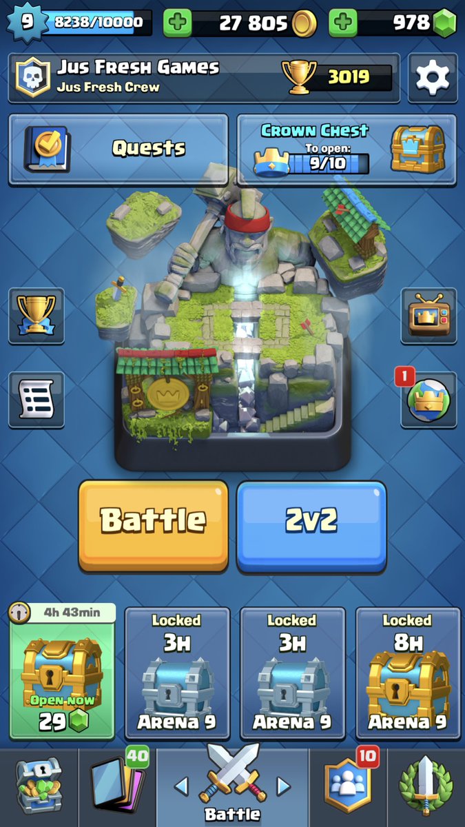 JusFreshGames's tweet photo. Ladies and Gentleman... I’m HEREEE!

#ClashRoyale #hogmountain #finally #breakingnews 

https://t.co/pwVhtk41sp https://t.co/QKa4nOxpeF