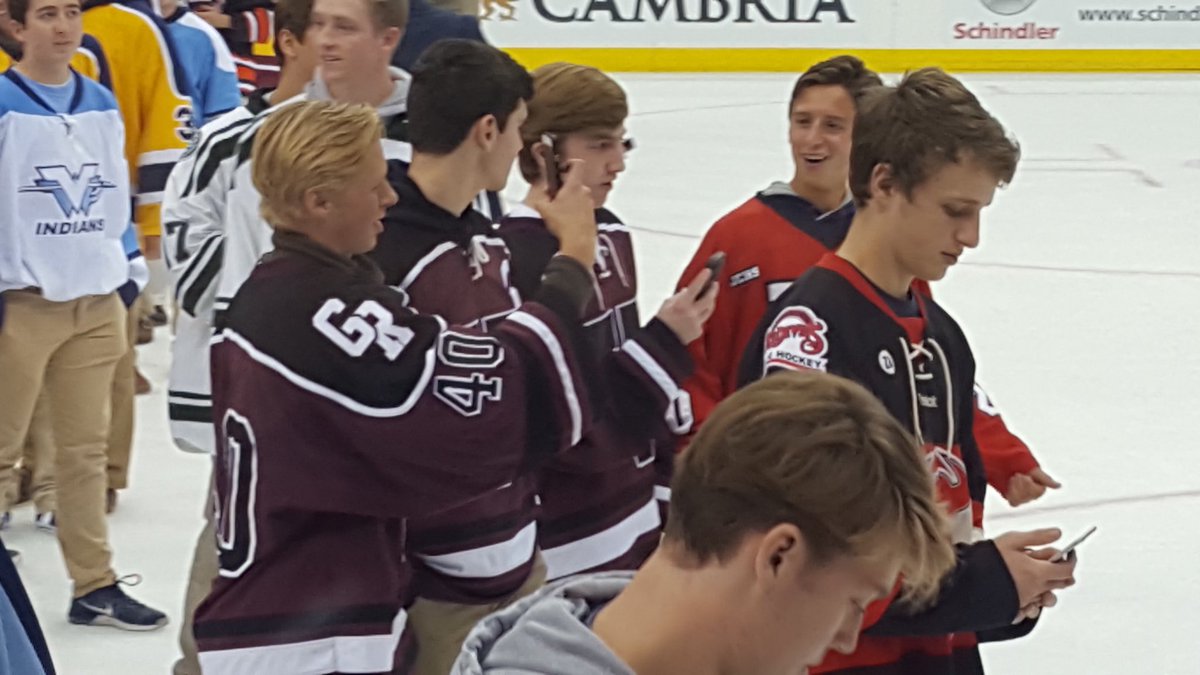 VeronaAthletics's tweet photo. 3 of our @VGRHockey Capts. were honored tonight between periods of @NJDevils game. Congrats Sean DeCandia, Jarrod Keating &amp; Colin Gilmore! https://t.co/u8It3Ws6od