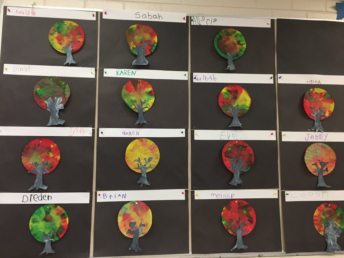 jlarson_jessica's tweet photo. Fall colours and fine motor...leaf and tree art. Created our own Leafman and a title after 📖Leafman by Lois Ehlert. https://t.co/fv9bCmMims