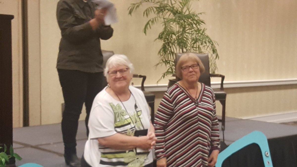 simplegirlstill's tweet photo. Sweet retirees, Jeanne Mott and Elaine Henri #RMASFAA2017 https://t.co/m1ECVDHGo9