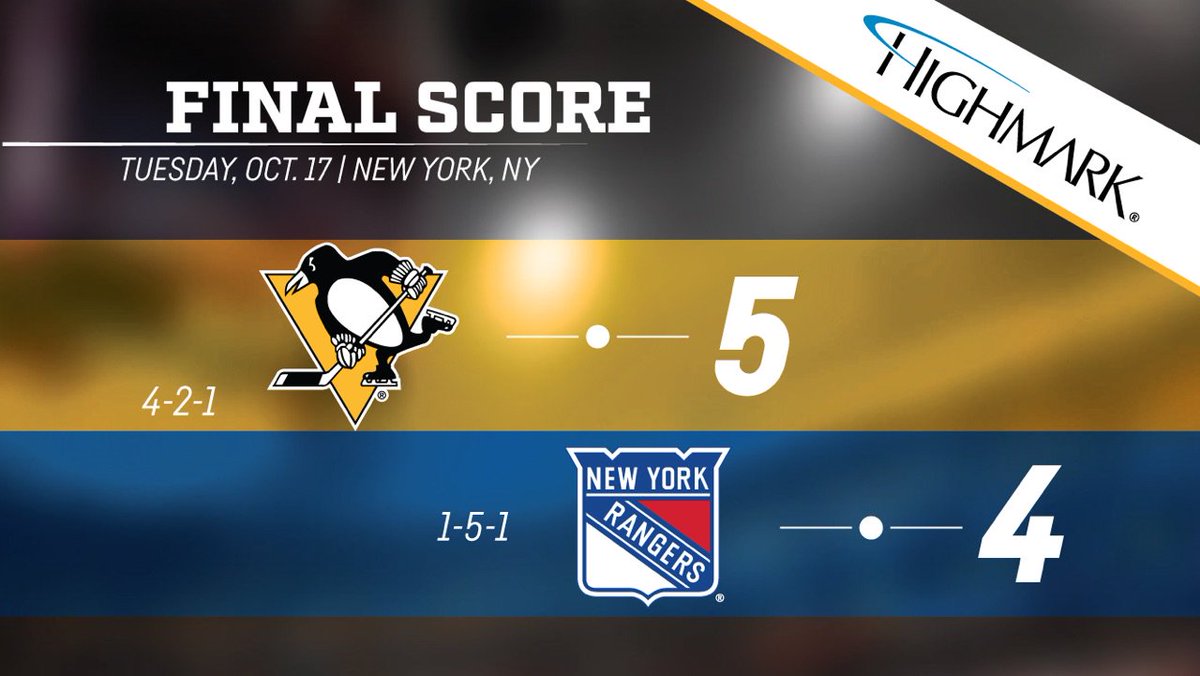 penguins's tweet photo. A big win in the big apple. 🍎

Tonight's #PITvsNYR WINfographic: https://t.co/wKS8h3J8aI https://t.co/cJXWgpfS8u