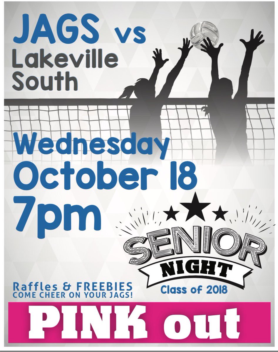 Jefferson volleyball (@volleyballjags) on Twitter photo SENIOR NIGHT @ Volleyball 10/18 PINK OUT let's celebrate Emma, Megan, Haley, Sydnee and Peyton <a href="/jeffjaguars/">Jefferson Jaguars</a> <a href="/jaysenanderson/">Principal Anderson, Ed.D</a> <a href="/JHSsuperfans17/">JHS Superfans 19-20</a> SENIOR NIGHT @ Volleyball 10/18 PINK OUT let's celebrate Emma, Megan, Haley, Sydnee and Peyton <a href="/jeffjaguars/">Jefferson Jaguars</a> <a href="/jaysenanderson/">Principal Anderson, Ed.D</a> <a href="/JHSsuperfans17/">JHS Superfans 19-20</a>