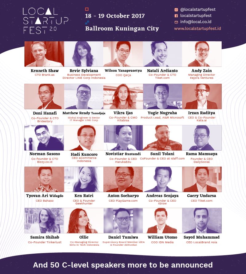 Today is the day! Don't miss your chance to join one of the best startup event in Jakarta #LocalStartupFest #lsf2017