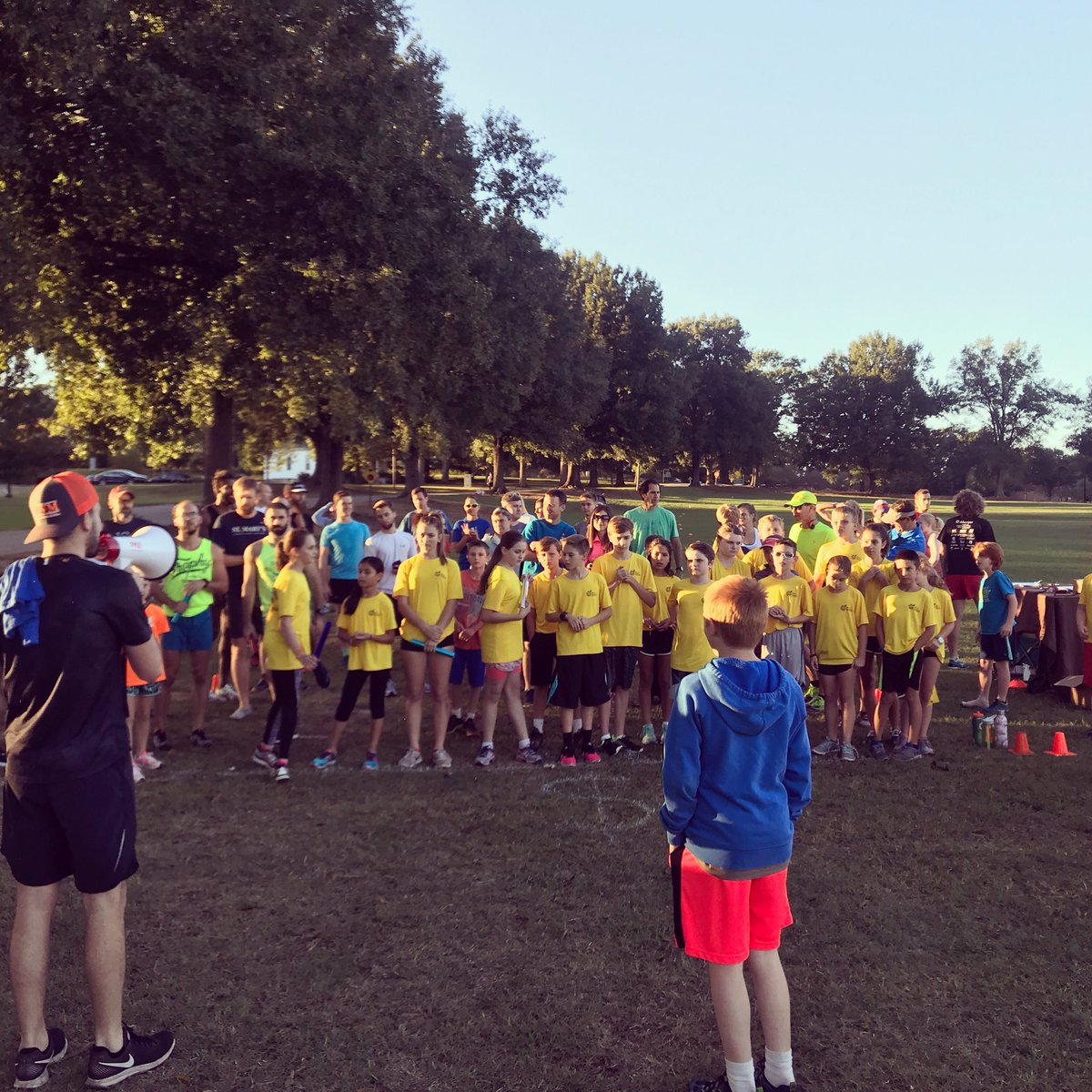 Lots of fun at #PopUpXC Relay Night tonight! Thanks for coming out, especially the <a href="/HSRCRuns/">HollySpringsRunClub</a>! See y’all at the inaugural Raleigh City Cross Country Championship next week at <a href="/DixPark/">Dix Park</a>!