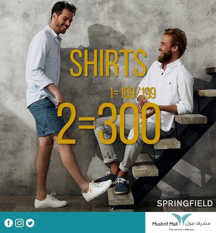 MushrifMall's tweet photo. A smarter look every day! #DAILYSMARTSHIRTS by #SPRINGFIELDME #ASYOULIVE
#MushrifMall #InAbuDhabi #FashionLife #FashionForward https://t.co/03SlpOr3W4