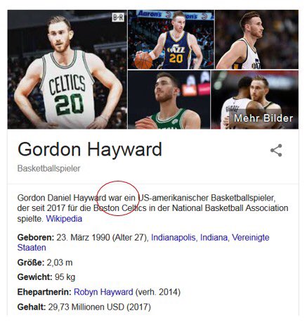 FromDowntownPod's tweet photo. Das Internet ist so böse. Erster Google Treffer heute Morgen. #getwellsoon #GordonHayward #nbager @stoudemirepod @gotoguysde @drevoigt https://t.co/2C8wehVaEU