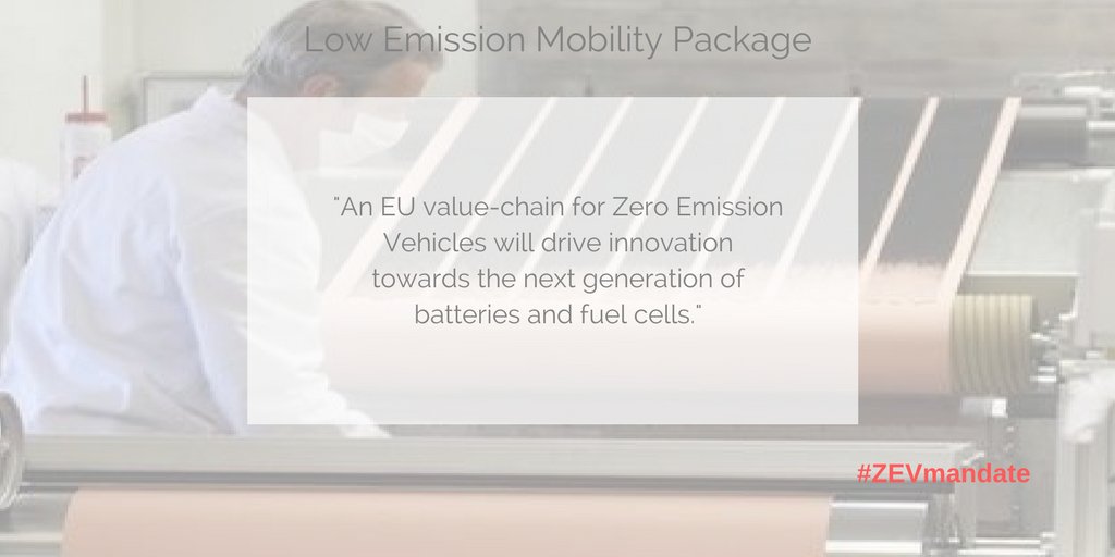 A #ZEVmandate in the Low Emission Mobility Package supports European supply chains to organize themselves for #ElectroMobility